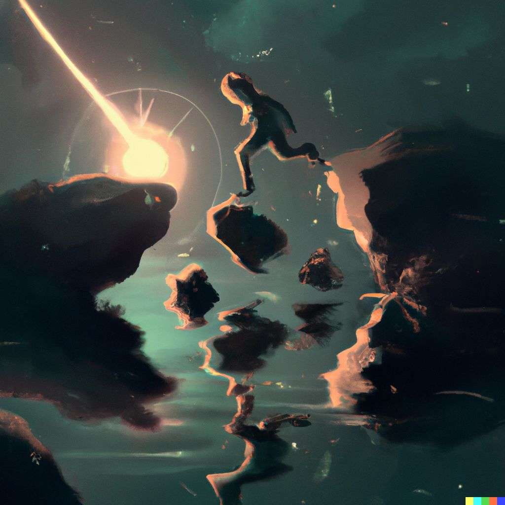 the discovery of gravity, digital painting